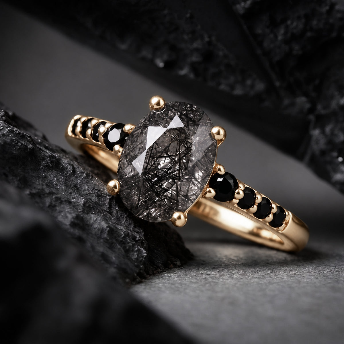 Minimalist gemstone ring