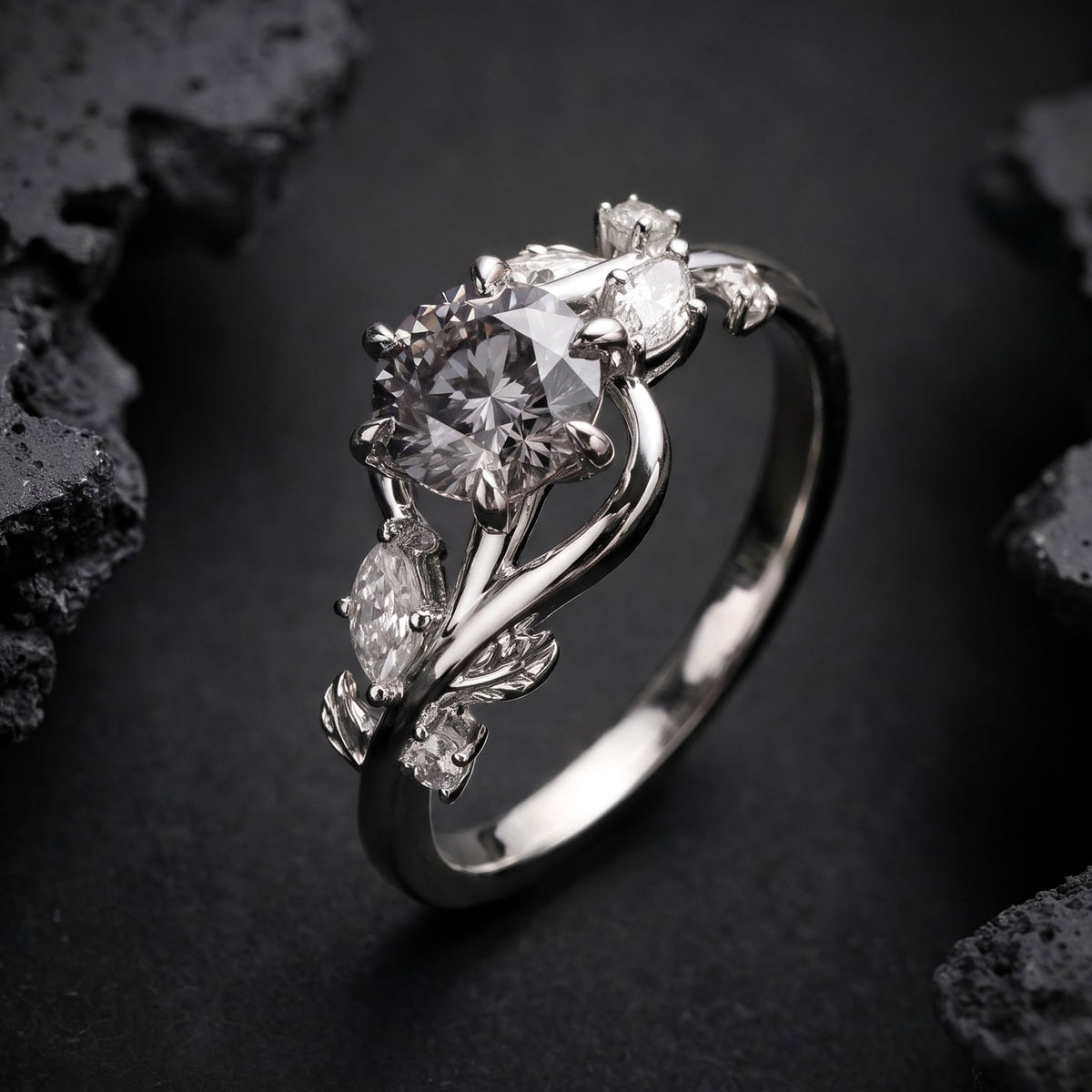 Nature inspired leaf ring