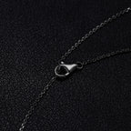 Coffin Cut Lab Alexandrite Vampire Relic Gothic Pendant Necklace with Garnet Accents
