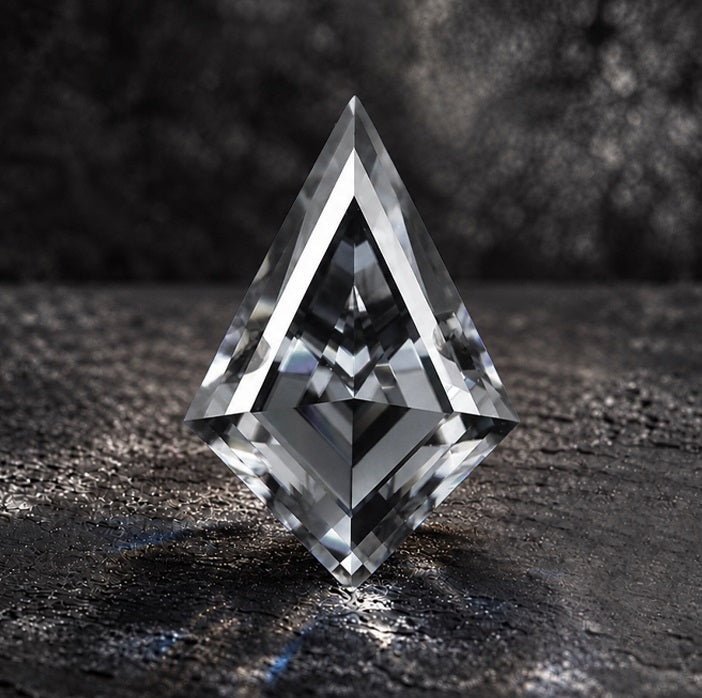 Gray moissanite gemstone