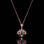 Pear Cut Moss Agate Radiant Arrow Gothic Pendant Necklace