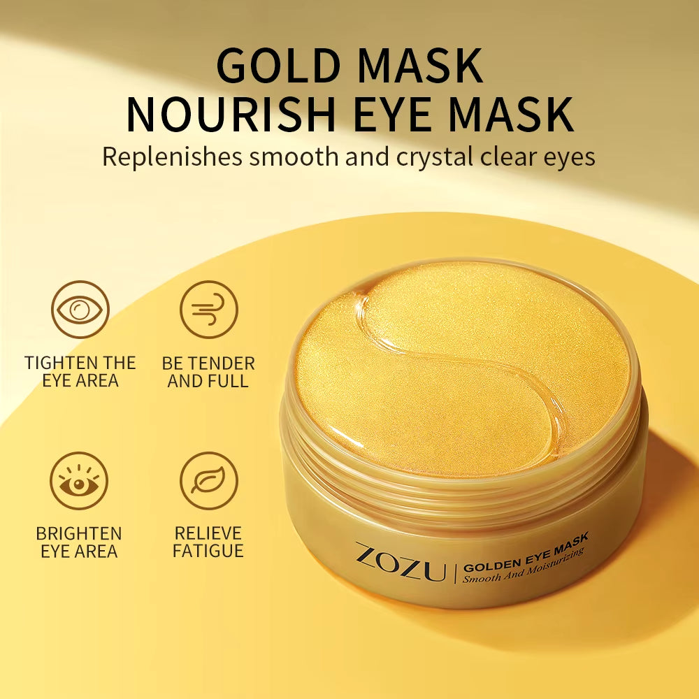 120Pcs Avocado Golden Collagen Eye Mask anti Dark Circles Eye Bags Moisturizing Firming Eye Patches Skin Care Products