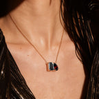 Salt & Pepper Diamond & Garnet Toi Et Moi Necklace